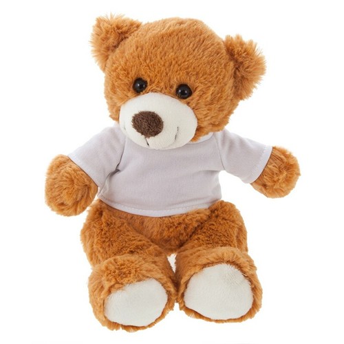 Ours en Peluche Personnalisable avec T-shirt - Malcolm 18,5 cm