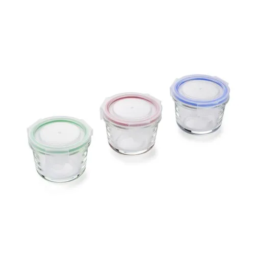 Set de 3 bocaux en verre PESTO 3 x 120 ml