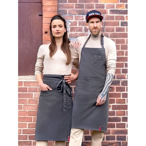 Tablier à bavette style denim ROCK CHEF®-Stage2