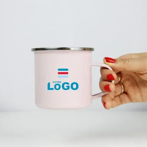 Tasse émaillée - 300 ml Rose Clair