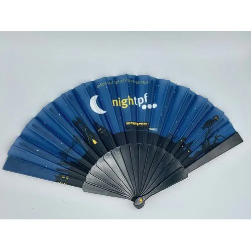 Éventail Publicitaire Personnalisé Tissu et Plastique - Dès 500 ex