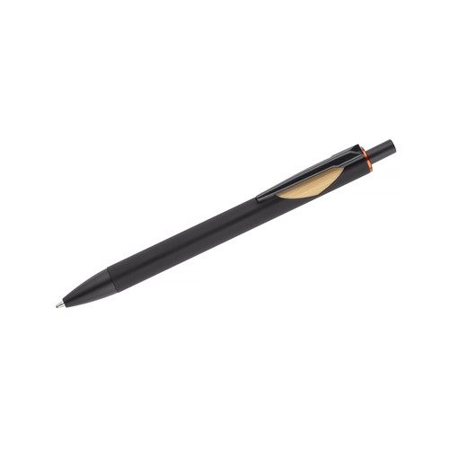 Stylo à bille soft touch bambou et métal personnalisable