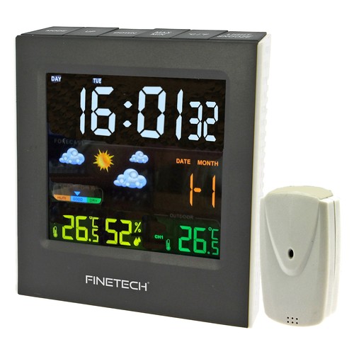 Station Météo Personnalisable avec Réveil et Capteur Extérieur