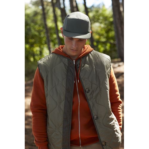 Casquette 5 panneaux en coton personnalisable - Visière plate