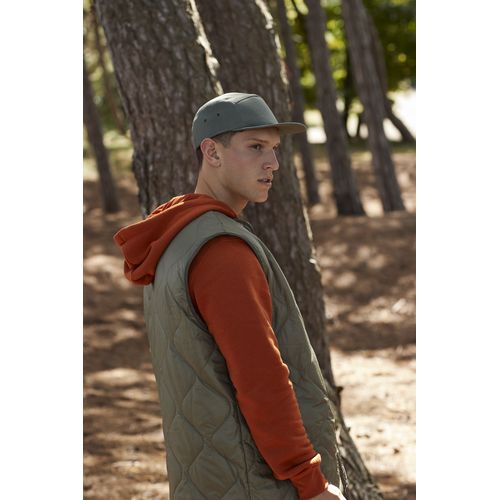 Casquette 5 panneaux en coton personnalisable - Visière plate