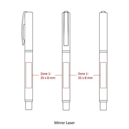 Stylo à bille en acier inoxydable noir