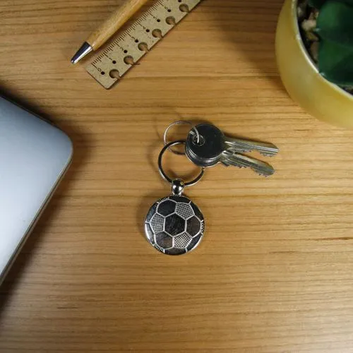 Porte-clé BALLON DE FOOT - Gris Argent