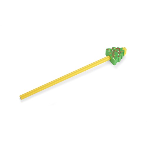 Crayon à Papier Jaune avec Gomme Sapin de Noël - Personnalisable