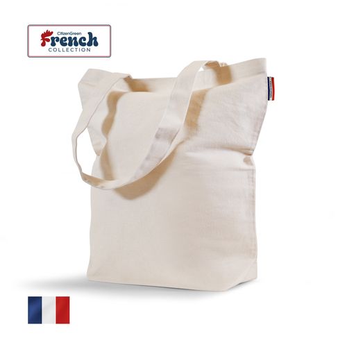 Sac Shopping Coton Recyclé 300g - Fabrication Française Éco-Responsable