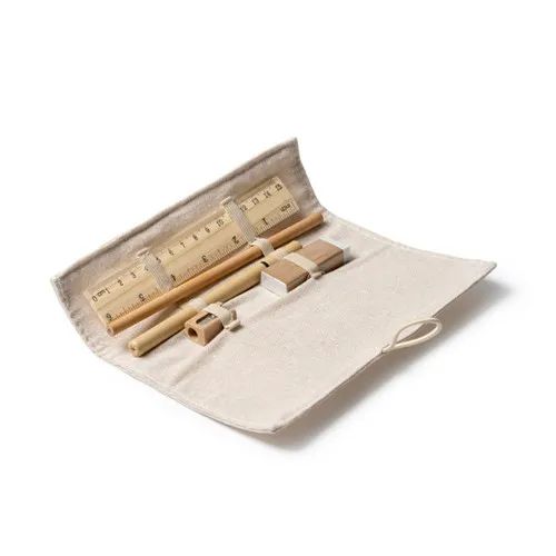 Set d'écriture écologique personnalisable en bambou et matériaux naturels