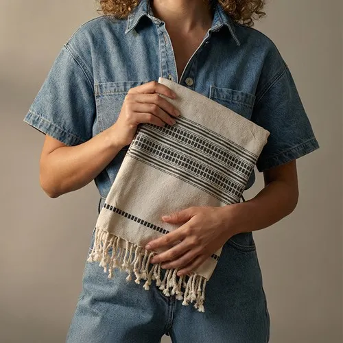 Paréo Personnalisable en Coton Recyclé 320g/m² - Textile Éco-responsable