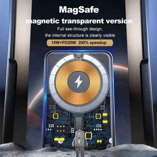 Powerbank Sans Fil 10000mAh avec Écran Digital Personnalisable