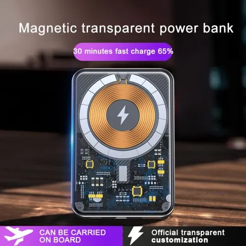 Powerbank Sans Fil 10000mAh avec Écran Digital Personnalisable