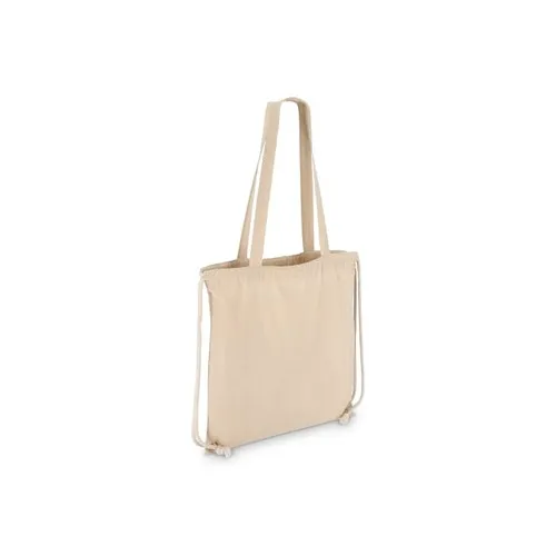 Sac coton OEKO-TEX® 2-en-1 à cordon personnalisable 38x42cm 140g/m²