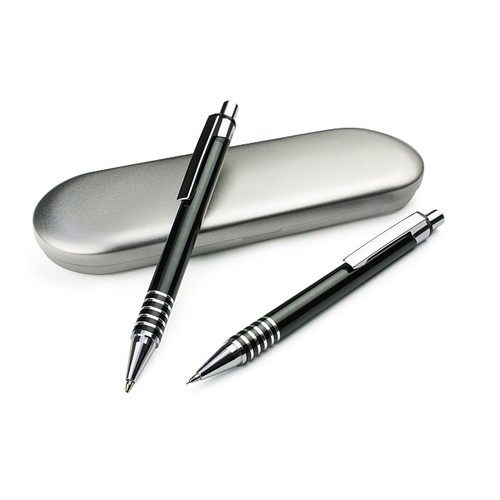 Coffret Stylo et Porte-Mine Personnalisable en Étui Métal