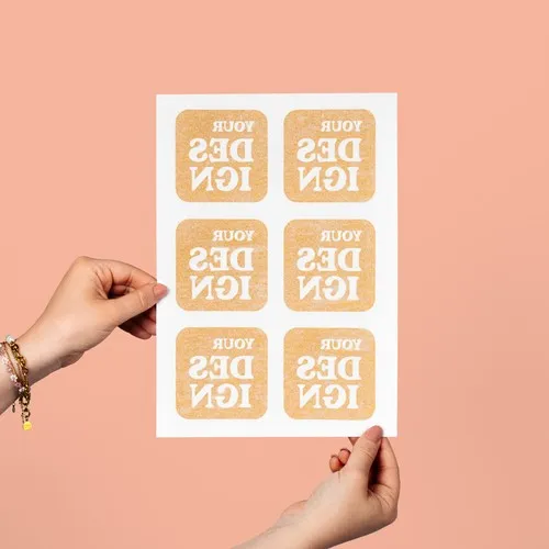 Tatouage Éphémère Métallique Personnalisé - Format A4