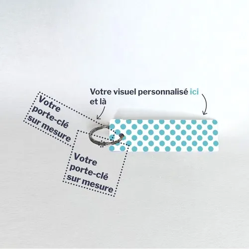 Porte-clés bois personnalisable forme libre - Fabrication française