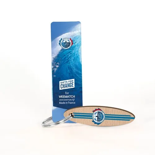 Porte-clés bois personnalisable forme libre - Fabrication française