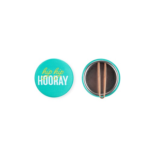 Badge textile 37mm personnalisé avec clip - Dès 100 ex.