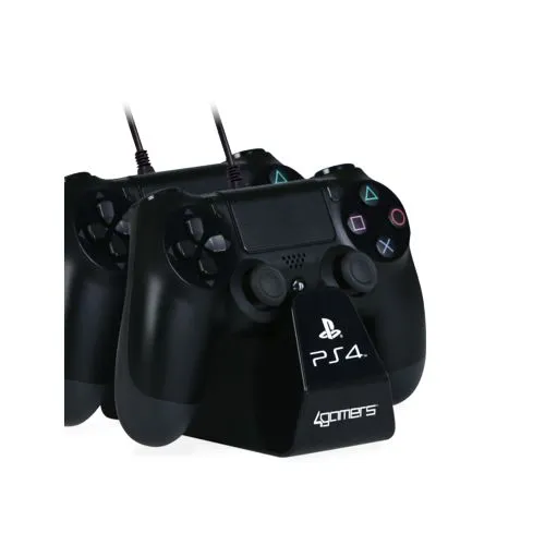 Kit Chargement PS4 Personnalisable - Support + 2 Câbles Play & Charge