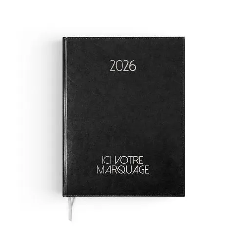 AGENDA EMBOITE PARIS 2026 - MINI 90 x 165 mm - COUVERTURE NOIRE - SANS MARQUAGE