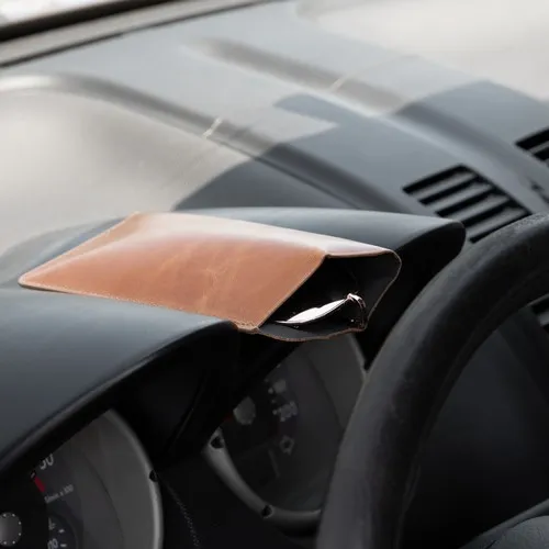 ETUI LUNETTES EN CUIR VERITABLE MARRON CLAIR - MADE IN EUROPE