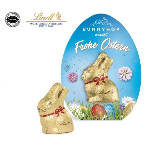 BARRE DE CHOCOLAT AU LAIT SUISSE LINDT dans un étui personnalisable