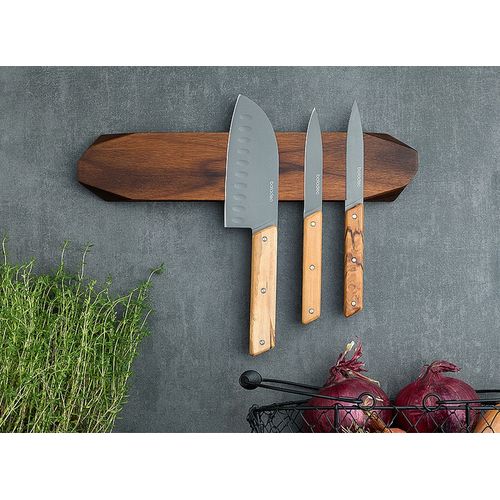 Barre aimantée en acacia 30cm personnalisable - Support mural