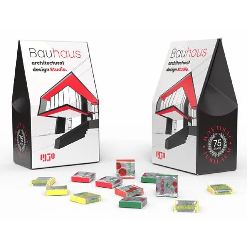 BONBONS FRUITES dans un petit carton à fond plat