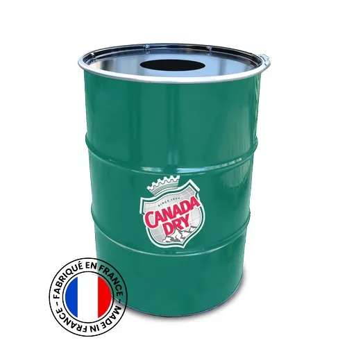 Cendrier Baril 200L Personnalisable - Acier Recyclé Fabriqué en France
