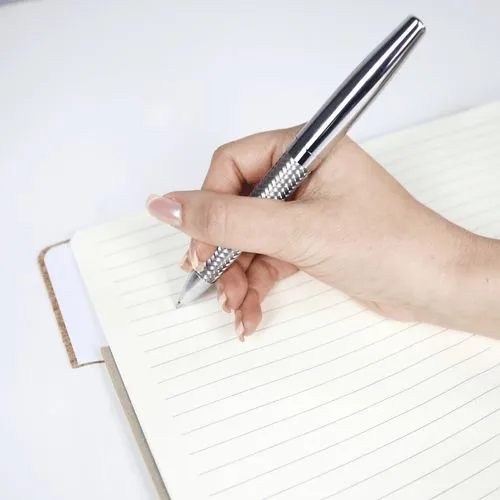 Stylo bille VENETA Argent Brillant