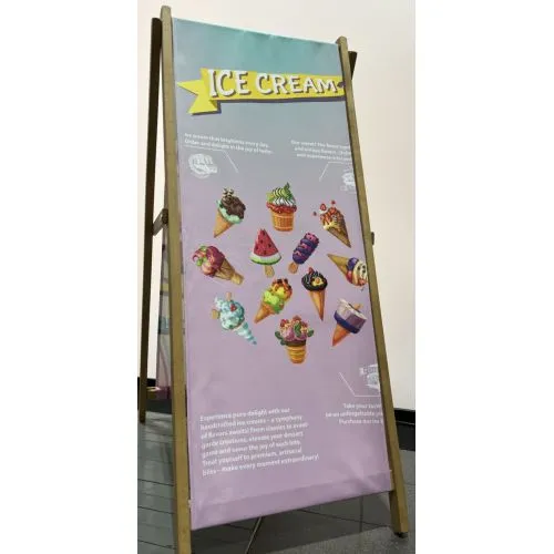 Chevalet Publicitaire Menu avec Tissus Interchangeables