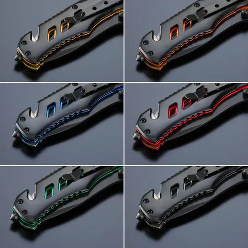 Couteau d'urgence multifonction en acier titane personnalisable