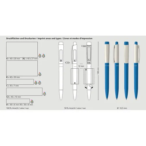 Stylo Bille Rétractable Biosourcé Personnalisable - Zeno Bio