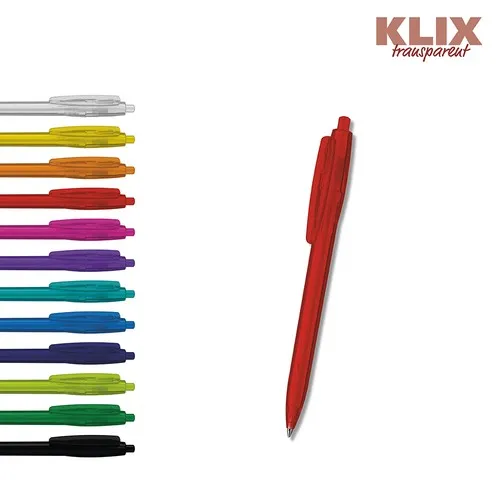 Stylo Bille Rétractable Transparent Personnalisable Klix