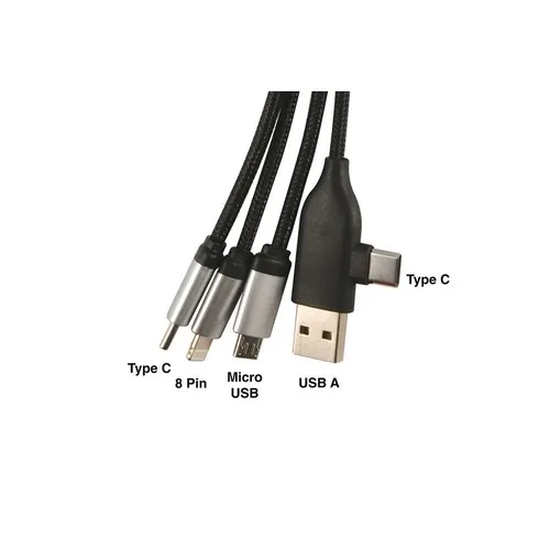 Câble de Charge 3-en-1 avec Logo Lumineux Personnalisé