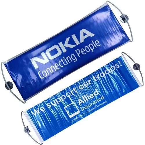 Drapeau Publicitaire Rétractable Main Personnalisé - Sérigraphie