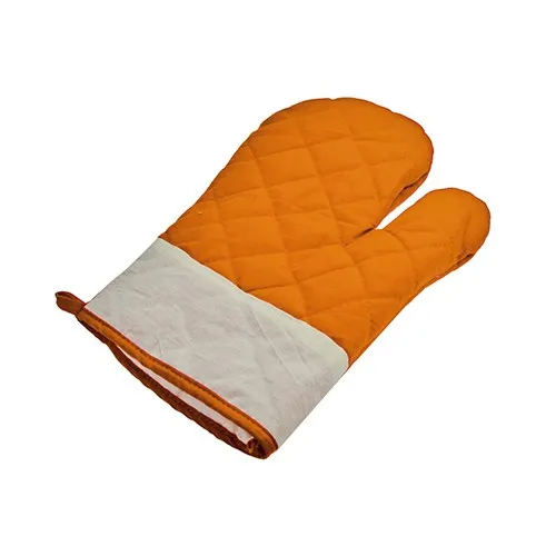 Gant de cuisine bicolore orange personnalisable - Objet publicitaire