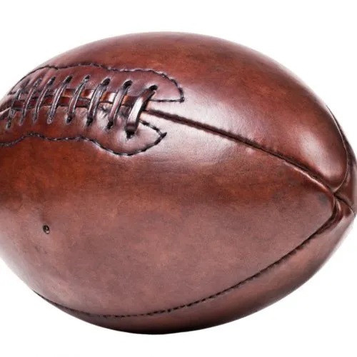 Ballon Rugby Cuir Vintage Old Fashion - Personnalisable Haut de Gamme