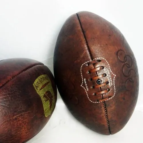 Ballon Rugby Cuir Vintage Old Fashion - Personnalisable Haut de Gamme