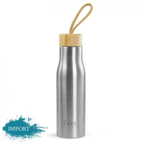 Bouteille Isotherme Personnalisable Acier & Bambou 450-500ml