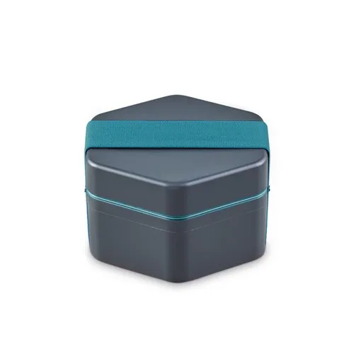 Bento Lunch Box 1L Éco-Responsable Personnalisable Gris & Corail