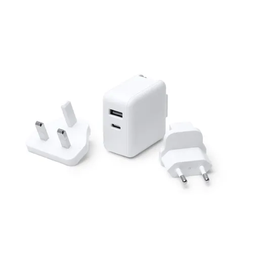 Adaptateur de Voyage Universel Personnalisable USB + Type-C