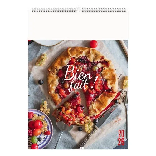 VITE FAIT, BIEN FAIT 2026 - 6 FEUILLETS - RELIURE BAGUETTE - MARQUAGE 1 COULEUR