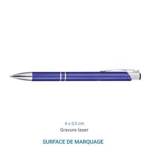 Stylo à bille métal MILAN Bleu Royal