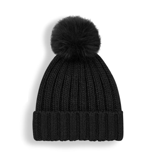 Bonnet Personnalisable à Pompon Amovible - Maille Épaisse Premium