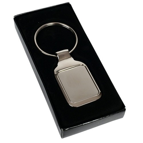Porte-clés Rectangulaire Métal avec Coffret Cadeau - Personnalisable