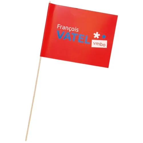 Petit drapeau publicitaire papier personnalisé 20x15cm