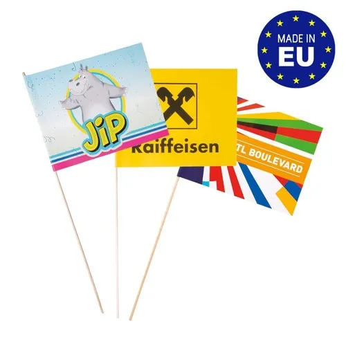 Petit drapeau publicitaire papier personnalisé 20x15cm