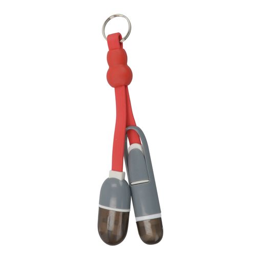 Câble USB 2 en 1 Porte-Clés Personnalisable iOS & Android